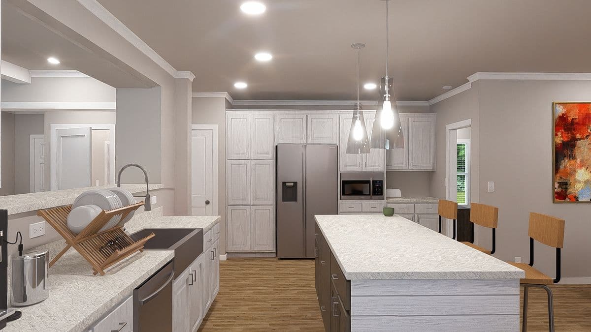 The hexagon kitchen home features
