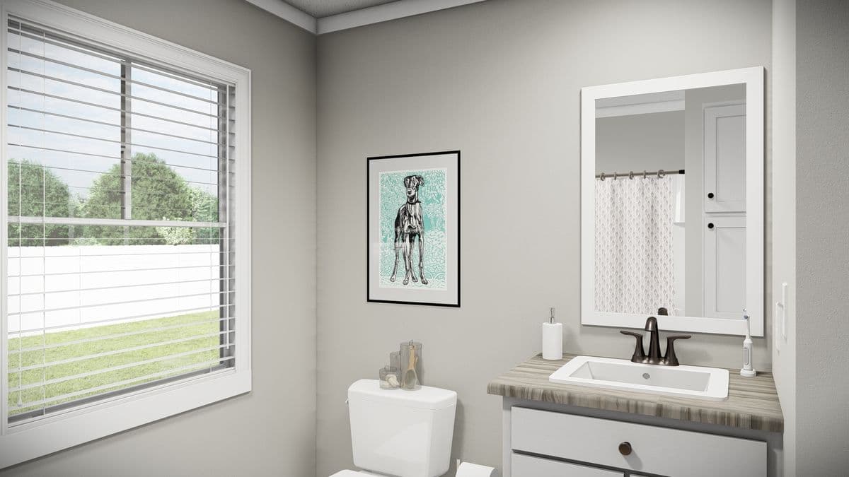 The revere bathroom home features