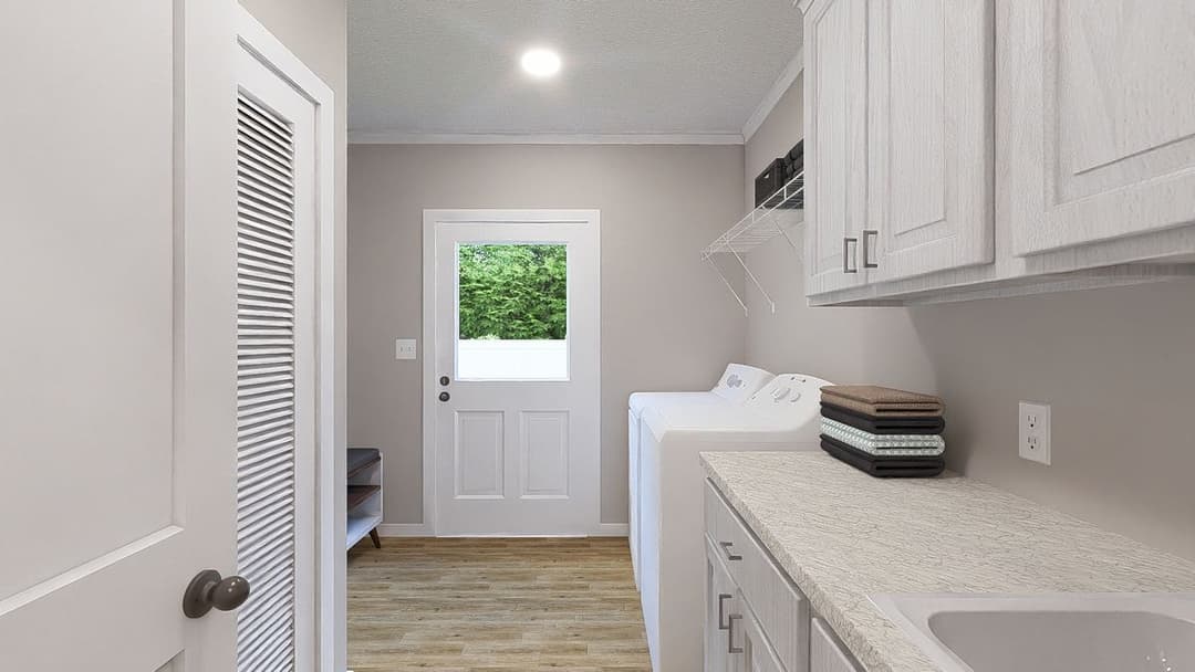The hexagon interior home features