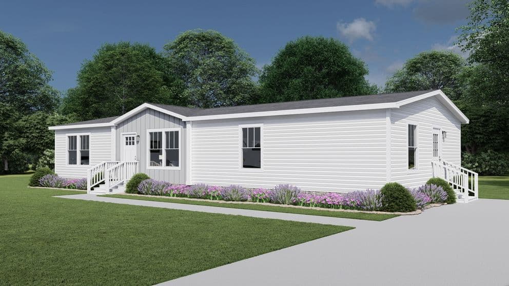 Lovely day elevation and exterior home features
